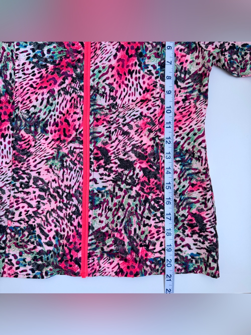 adidas Kids Neon Pink Leopard Jacket Girls size small 8/10 - Picture 4 of 7
